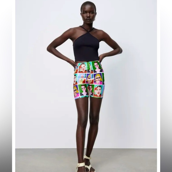 NWOT Zara Natacha Paschal biker short size S - Picture 6 of 6